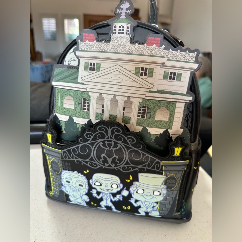Loungefly Exclusive Funko Pop! Disney Haunted Mansion GITD Mini Backpack NWT